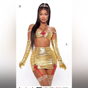 BELLE PRINCESS COSTUME “Enchanted Rose 3 piece set” FASHION NOVA.